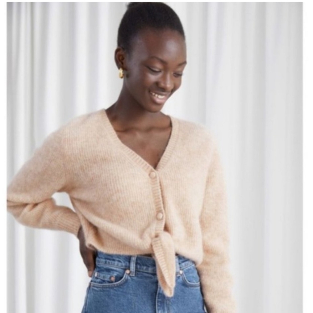 Cropped bow front cardigan from & Other Stories